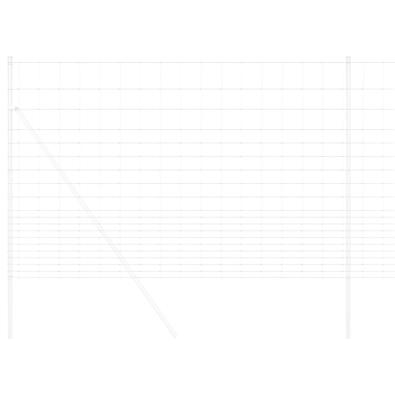 vidaXL Lauku žogs Sudraba 25 x 1,6 m Cinkots tērauds