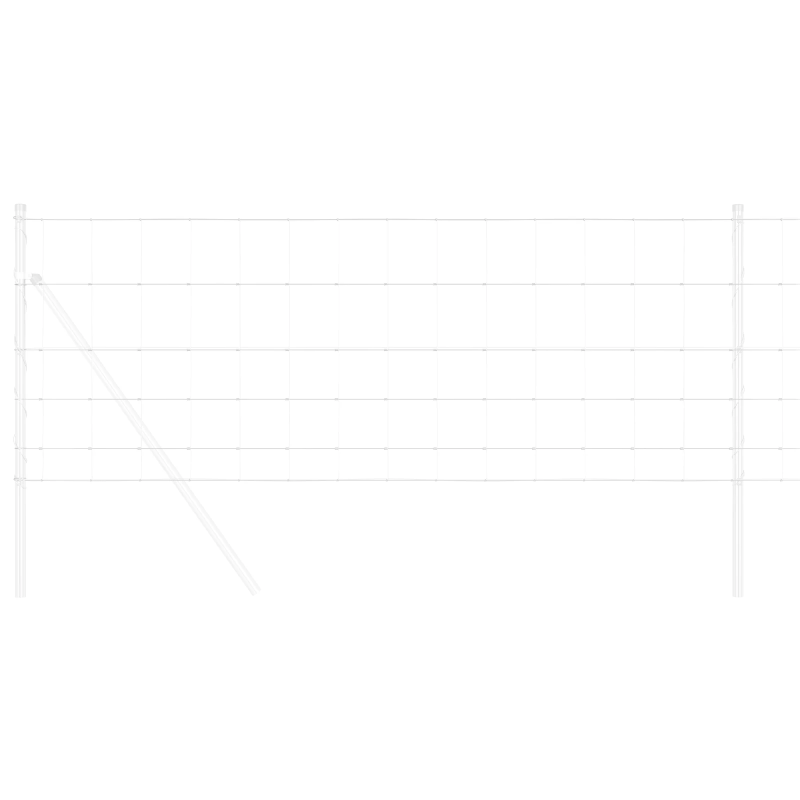 vidaXL Lauku žogs Sudraba 100 x 0,8 m Cinkots tērauds