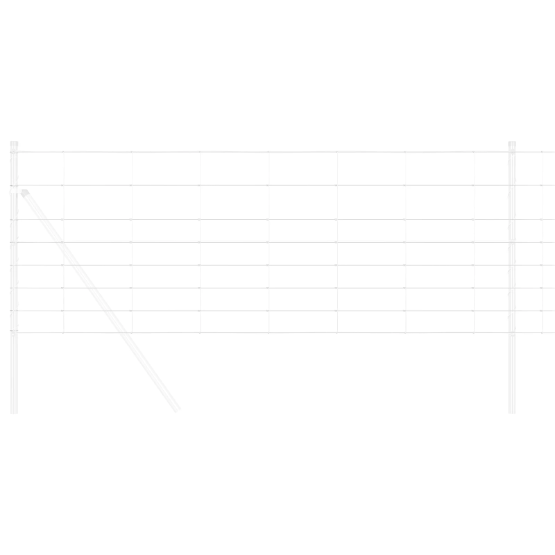 vidaXL Lauku žogs Sudraba 100 x 0,8 m Cinkots tērauds