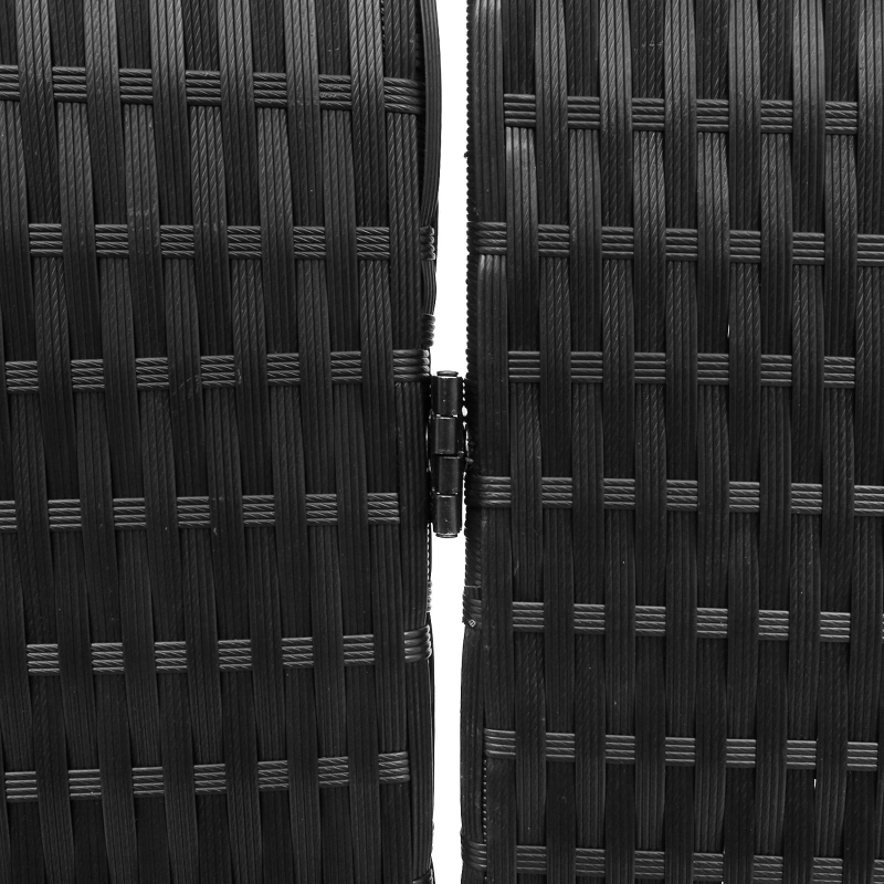 vidaXL Istabas dalītājs Melna 195 x 180 cm poliratāns