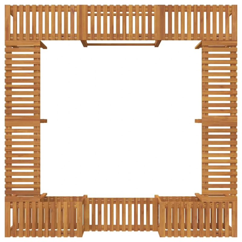 vidaXL Karstā ūdens baseina apmale Brūna 230 x 230 cm