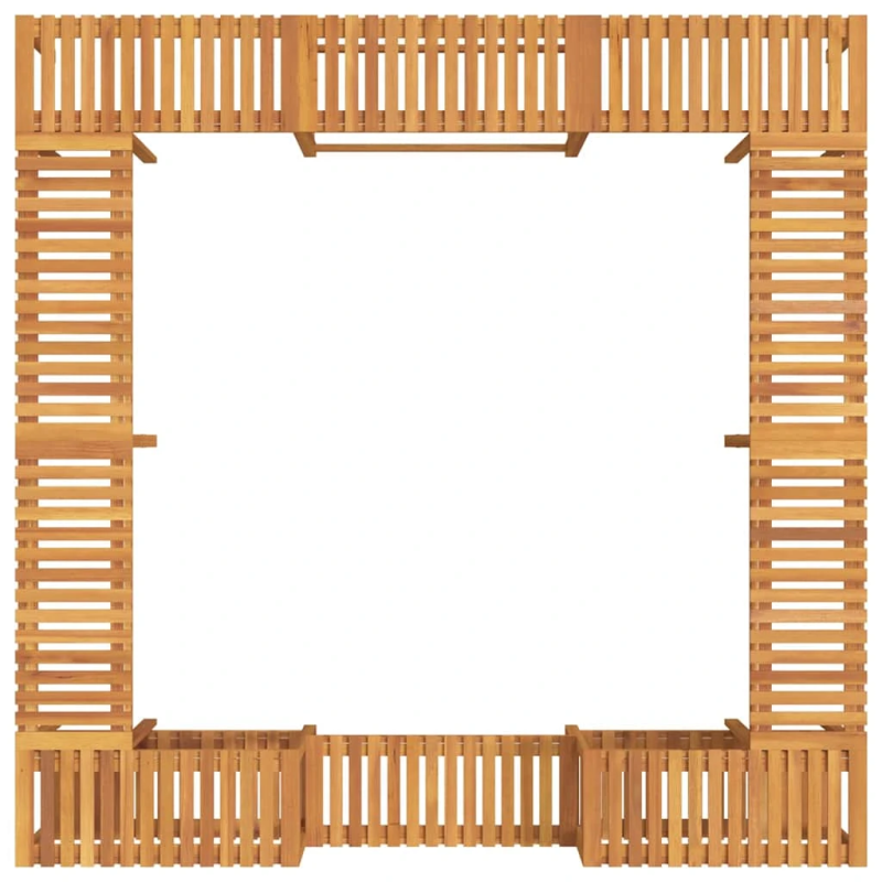 vidaXL Karstā ūdens baseina apmale Brūna 250 x 250 cm