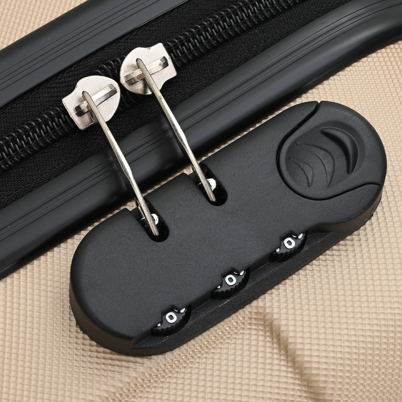 vidaXL Koferis 3 pcs šampanieša 50 x 31 x 78 cm ABS plastmasa