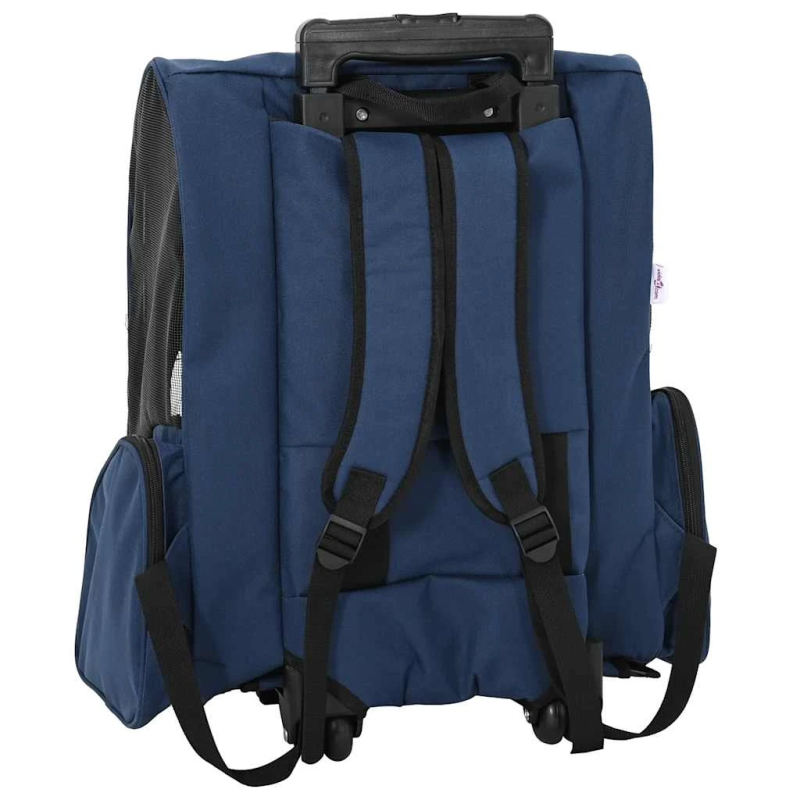 vidaXL mājdzīvnieku ratiņi, 3 vienā, dizains, zili, 48x32x,57-106, cm, oksfordas audums