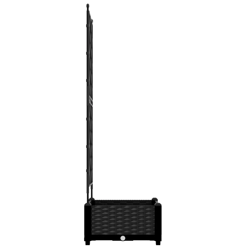 vidaXL Dārza stādītājs Melna 40 x 40 x 125,5 cm Tērauds