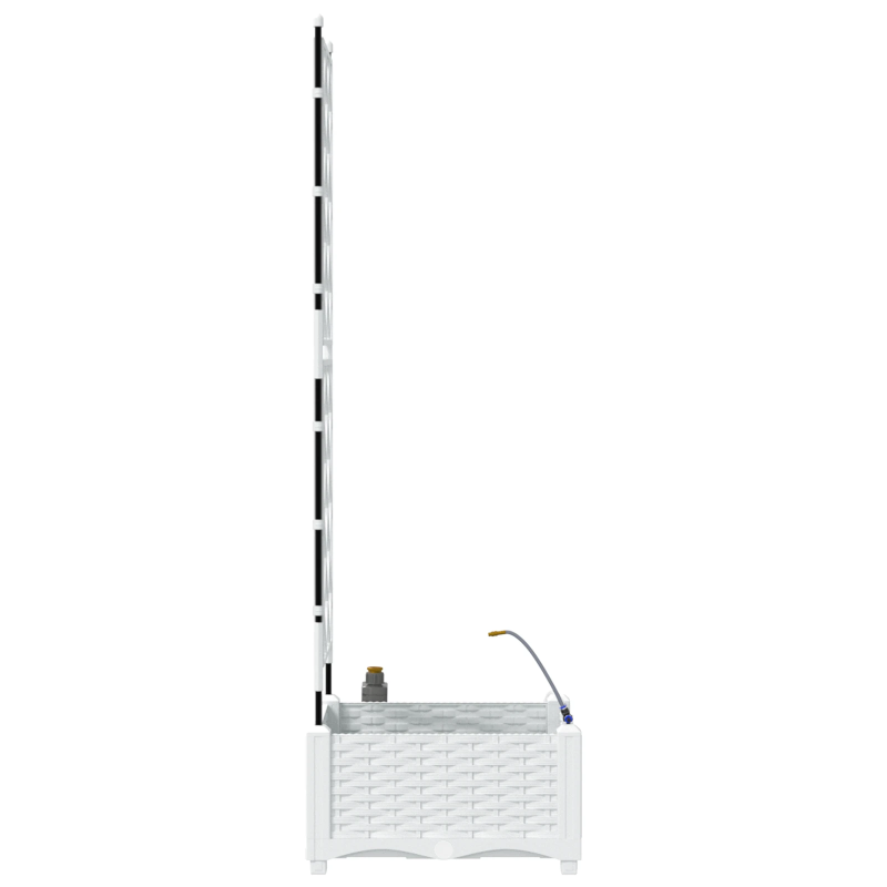 vidaXL Dārza stādītājs Balts 40 x 40 x 126 cm Tērauds