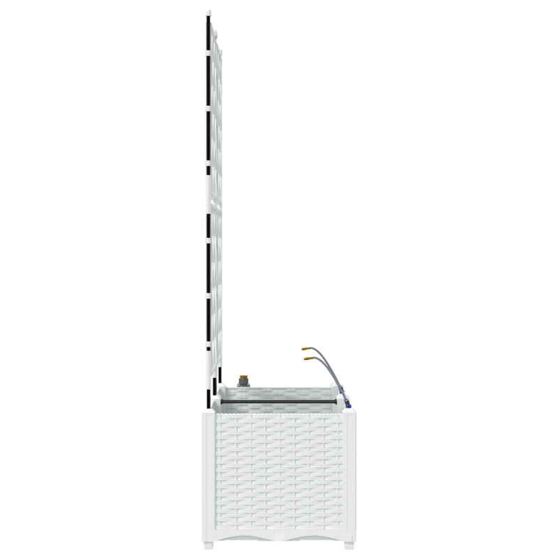 vidaXL Dārza stādītājs 2 pcs Balts Tērauds