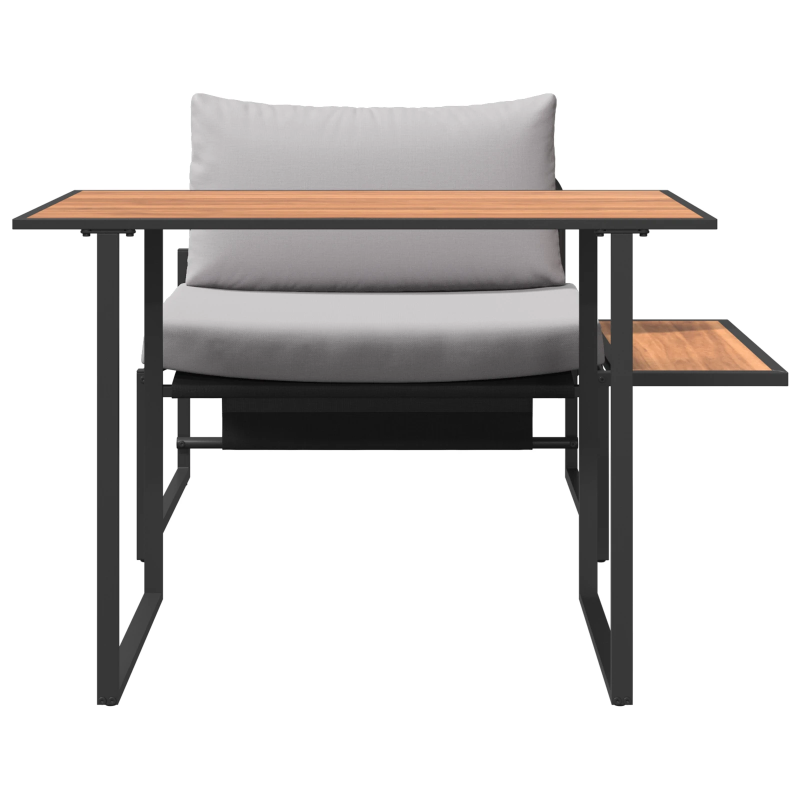 vidaXL Āra tērauda sēdekļi 2 pcs Gaiši pelēka Tērauds