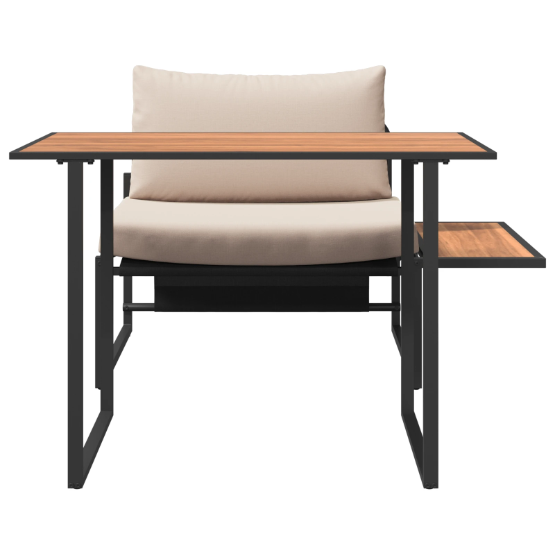 vidaXL Āra tērauda sēdekļi 2 pcs Pelēkbrūna Tērauds