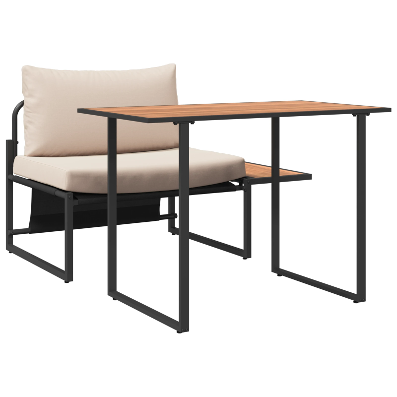 vidaXL Āra tērauda sēdekļi 2 pcs Pelēkbrūna Tērauds