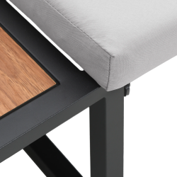 vidaXL Dārza dīvāns Gaiši pelēks 200,5 x 70 x 85,5 cm Tērauds