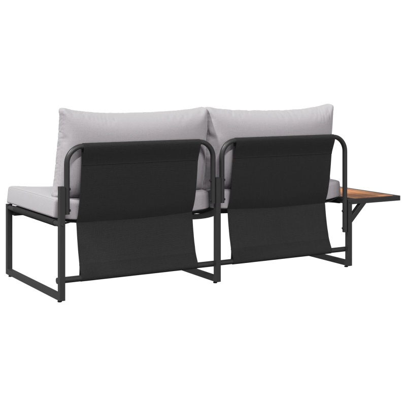 vidaXL Dārza dīvāns Gaiši pelēks 200,5 x 70 x 85,5 cm Tērauds