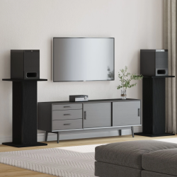 vidaXL Skaļruņu statīvi 2 pcs Melns ozolkoks 30 x 30 x 60 cm