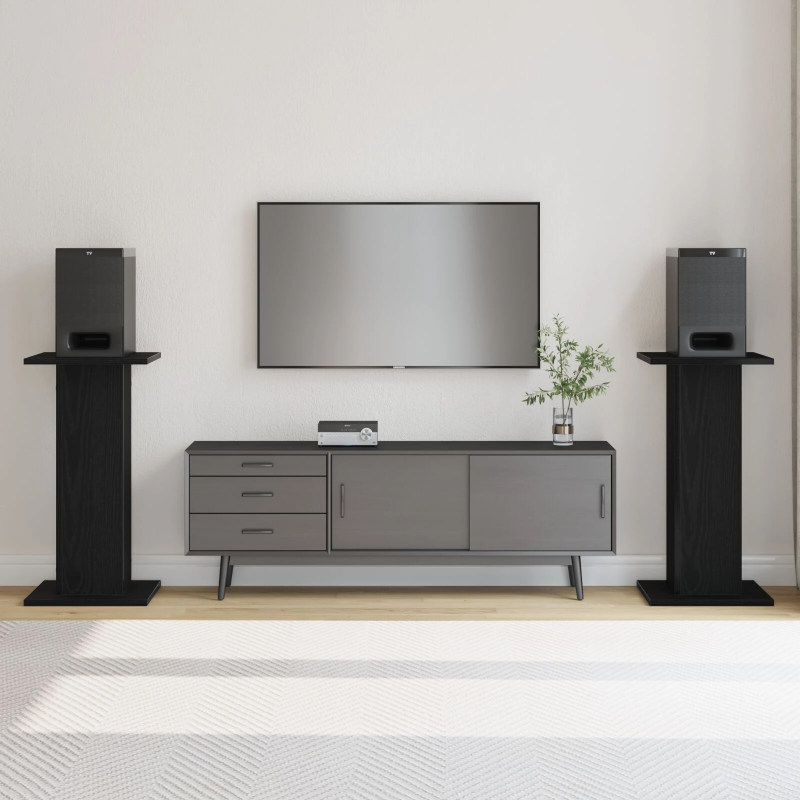 vidaXL Skaļruņu statīvi 2 pcs Melns ozolkoks 30 x 30 x 60 cm