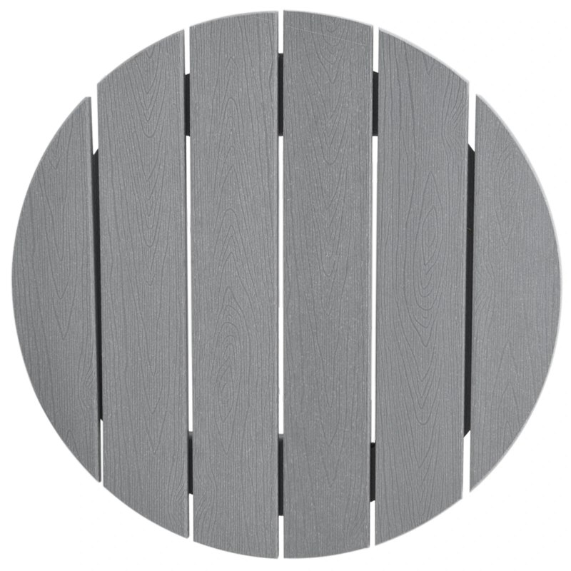 vidaXL Bāra galds Gaiši pelēks 55 x 55 x 107 cm Polietilēns