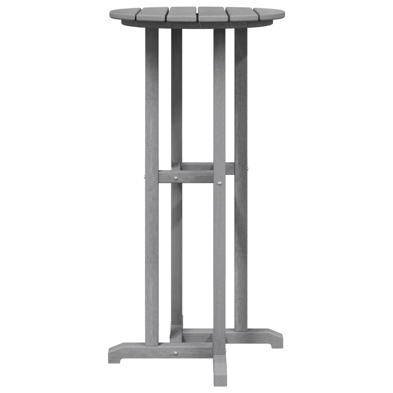 vidaXL Bāra galds Gaiši pelēks 55 x 55 x 107 cm Polietilēns