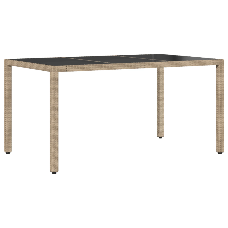 vidaXL Dārza ēdamgalds 7 pcs Bēša poliratāns