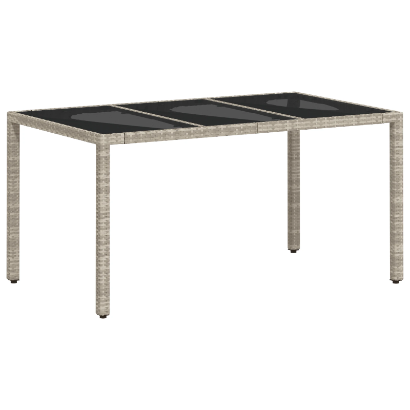 vidaXL Dārza ēdamgalds 5 pcs Gaiši pelēks poliratāns