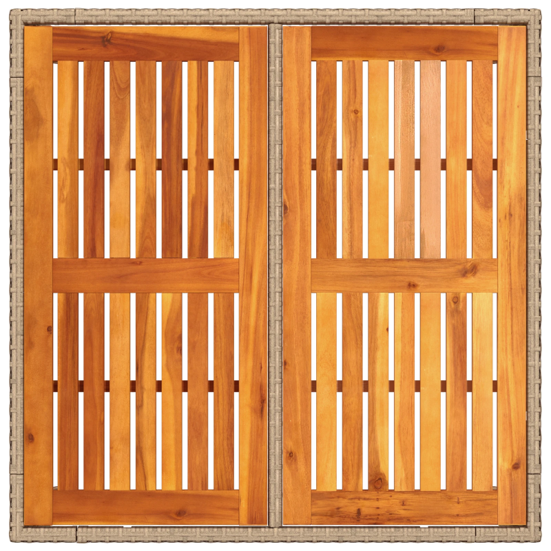 vidaXL Dārza ēdamgalds 3 pcs Bēša poliratāns