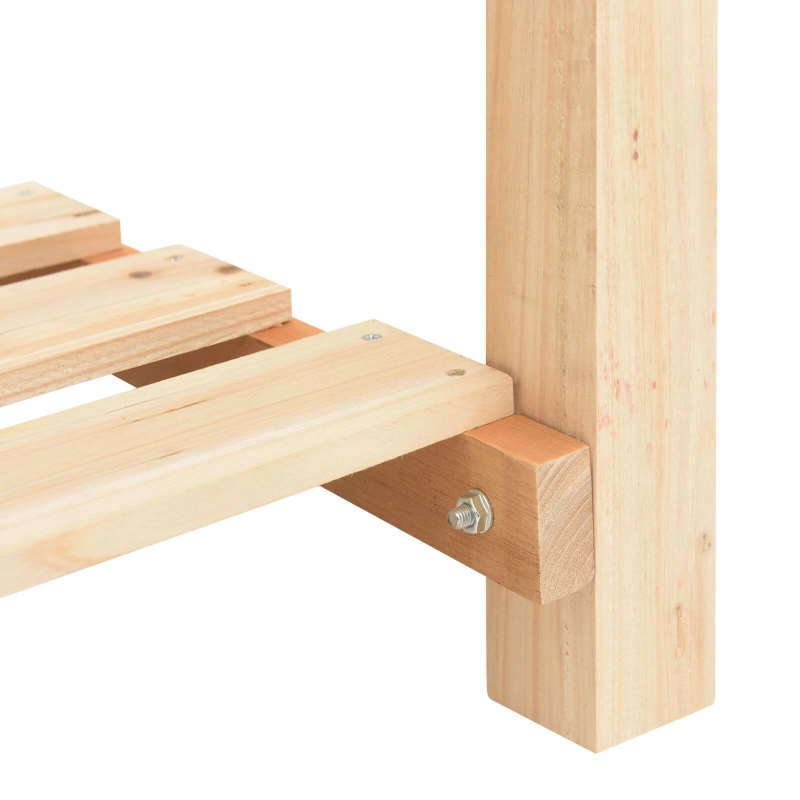 vidaXL Dārza stādītājs Bēša 161,5 x 45 x 76,5 cm Masīvs egle koks