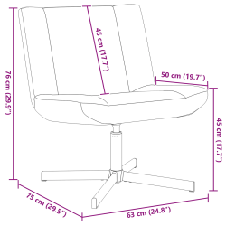 vidaXL Grozāmkrēsls Mākoņu pelēka 63 x 75 x 76 cm audums