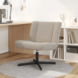 vidaXL Grozāmkrēsls Gaiši pelēks 63 x 75 x 76 cm Aitas āda