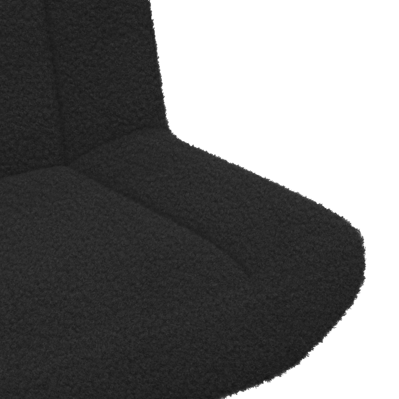 vidaXL Grozāmkrēsls Melna 63 x 75 x 76 cm Aitas āda