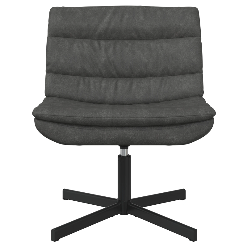 vidaXL Grozāmkrēsls Melna 63 x 75 x 76 cm Antīks PU