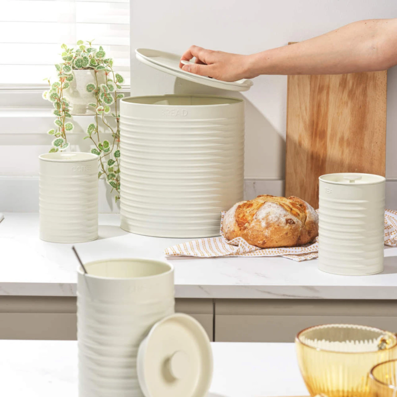 Russell Hobbs RH03270CEU7 Ribbed 4-Piece Countertop Set - Cream