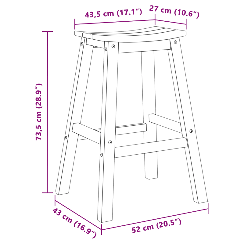 vidaXL Dārza bāra komplekts 4 pcs Balts HDPE