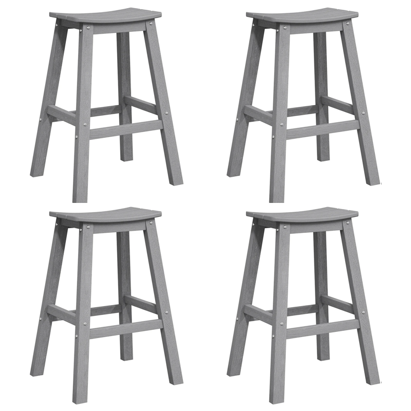 vidaXL Dārza bāra komplekts 4 pcs Gaiši pelēks HDPE