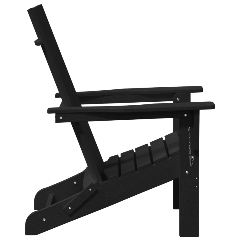 vidaXL Dārza krēsls 2 pcs Melna 80.5 x 74.5 x 92 cm Polietilēns