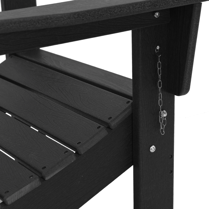 vidaXL Dārza krēsls 3 pcs Melna 80.5 x 74.5 x 92 cm Polietilēns