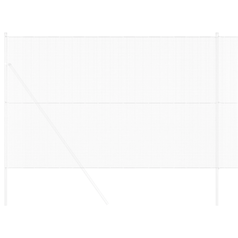 vidaXL Metinātās stieples žogs Sudraba 1.6 x 10 m