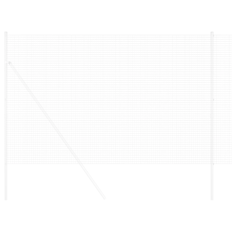 vidaXL Metinātās stieples žogs Sudraba 1.6 x 10 m