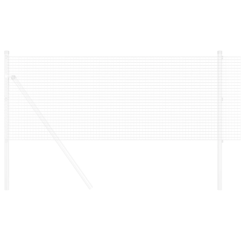 vidaXL Metinātās stieples žogs Sudraba 0.4 x 25 m