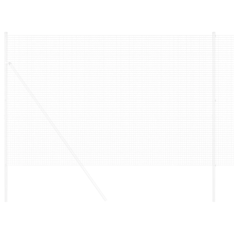 vidaXL Metinātās stieples žogs Sudraba 1.6 x 25 m