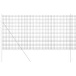 vidaXL Metinātās stieples žogs Pelēka 1.2 x 25 m