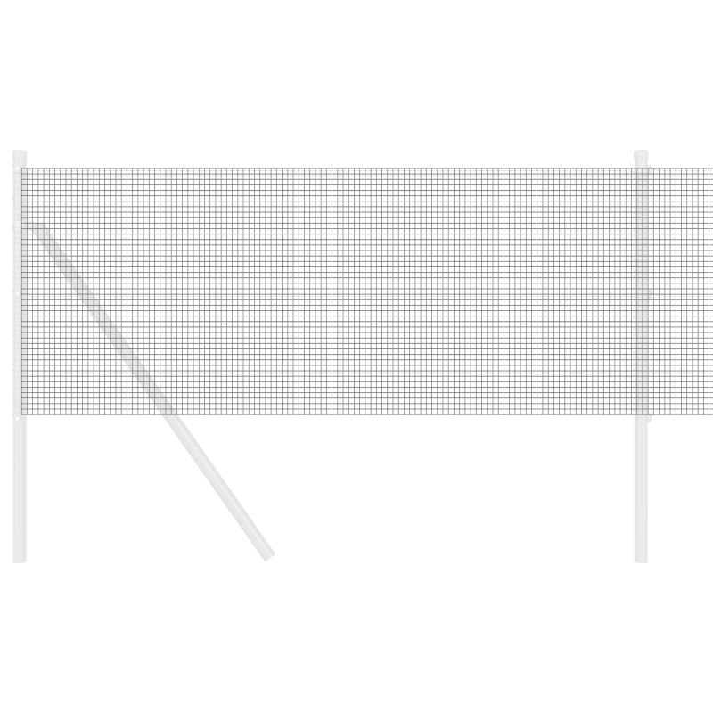 vidaXL Metinātās stieples žogs Pelēka 0.6 x 50 m