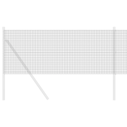 vidaXL Metinātās stieples žogs Pelēka 0.6 x 50 m