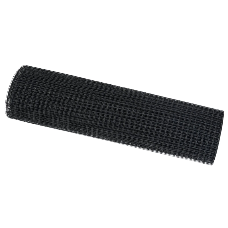 vidaXL Metinātās stieples žogs Pelēka 0.6 x 50 m