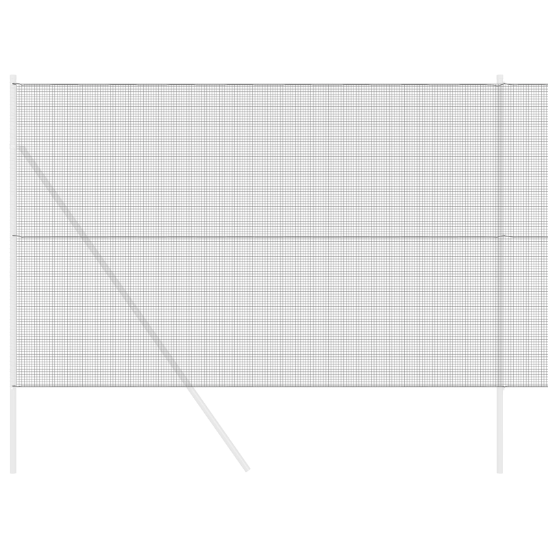 vidaXL Metinātās stieples žogs Pelēka 1.5 x 50 m