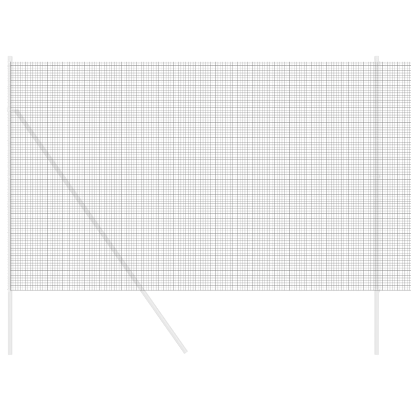 vidaXL Metinātās stieples žogs Pelēka 1.5 x 50 m