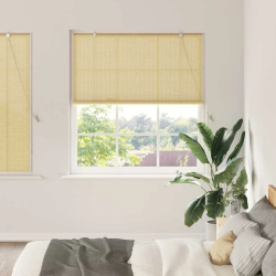 vidaXL Rullo žalūzija ar aizkariem Daba 140 x 160 cm Bambuss