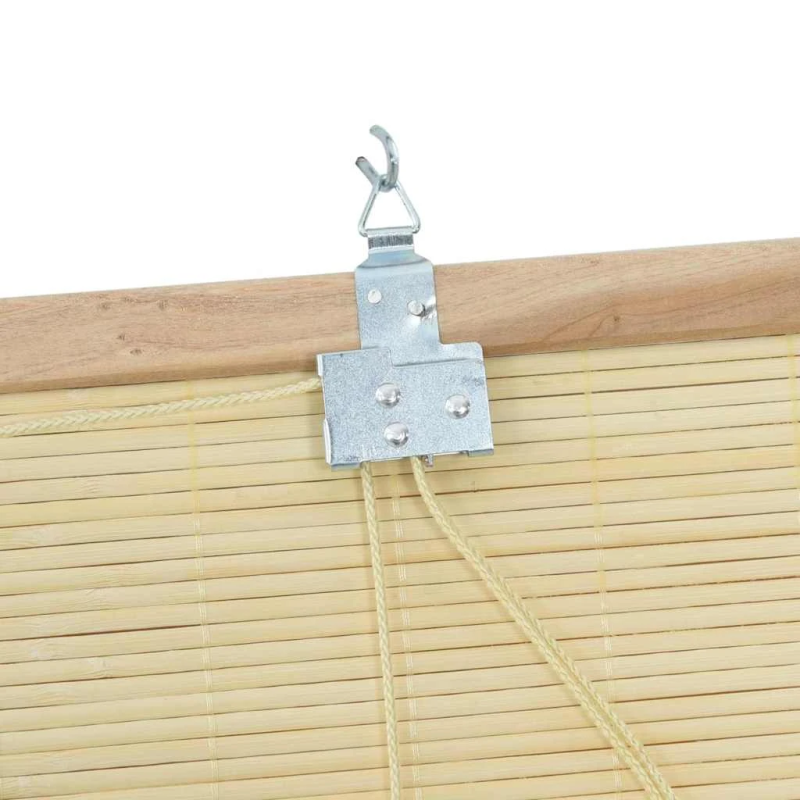 vidaXL Rullo žalūzija ar aizkariem Daba 150 x 160 cm Bambuss