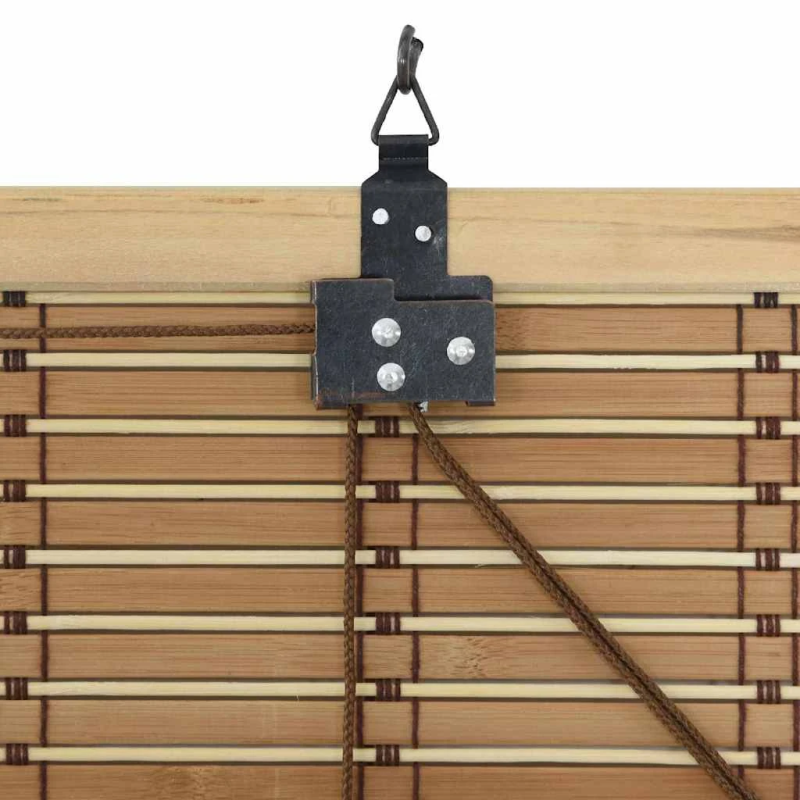 vidaXL Rullo žalūzija ar aizkariem Daba 100 x 220 cm Bambuss