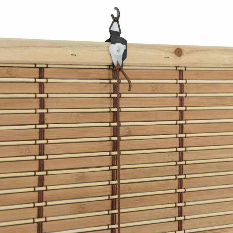 vidaXL Rullo žalūzija ar aizkariem Daba 120 x 220 cm Bambuss