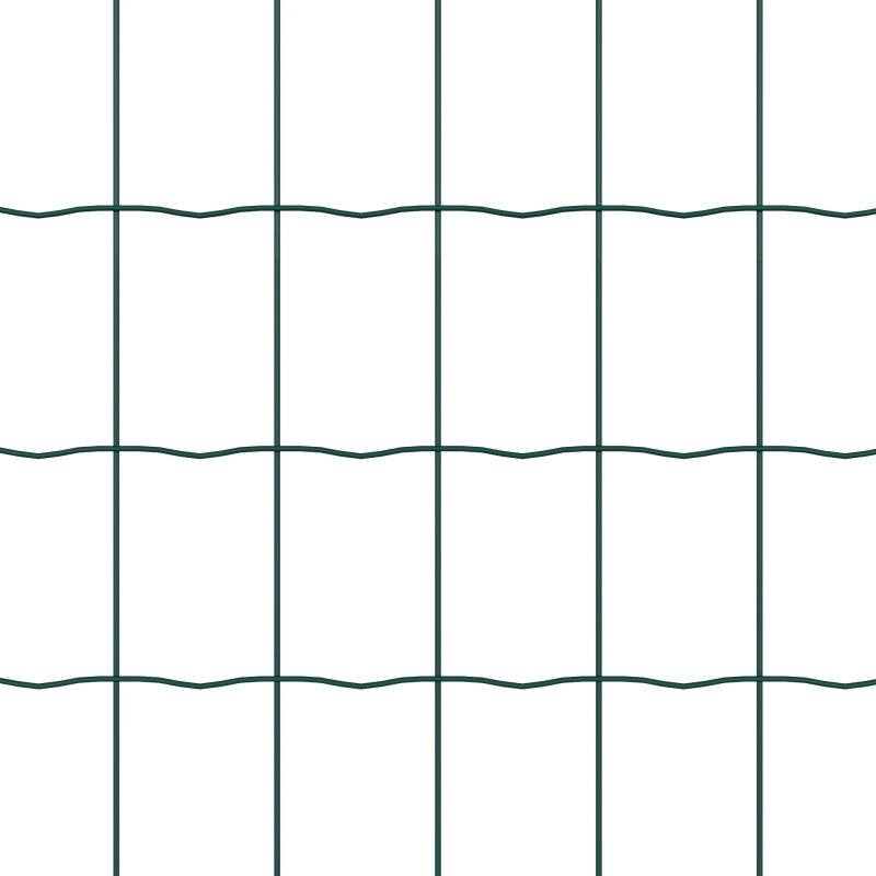 vidaXL Eiropas žogs Zaļa 0,6 x 10 m PVC pārklāts dzelzs