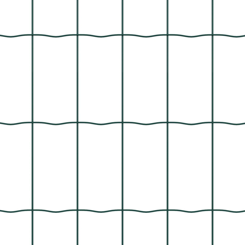 vidaXL Eiropas žogs Zaļa 0,4 x 10 m PVC pārklāts dzelzs