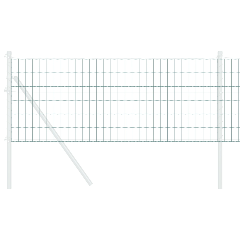 vidaXL Eiropas žogs Zaļa 0,6 x 10 m PVC pārklāts dzelzs
